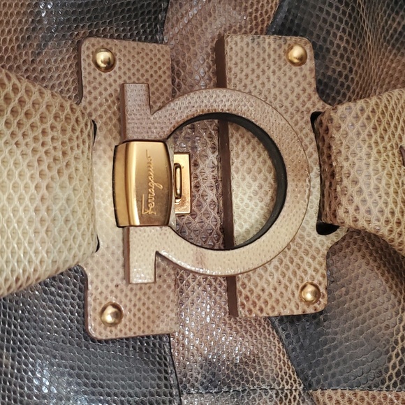 Rare Python Salvatore Ferragamo Handbag - Picture 3 of 12